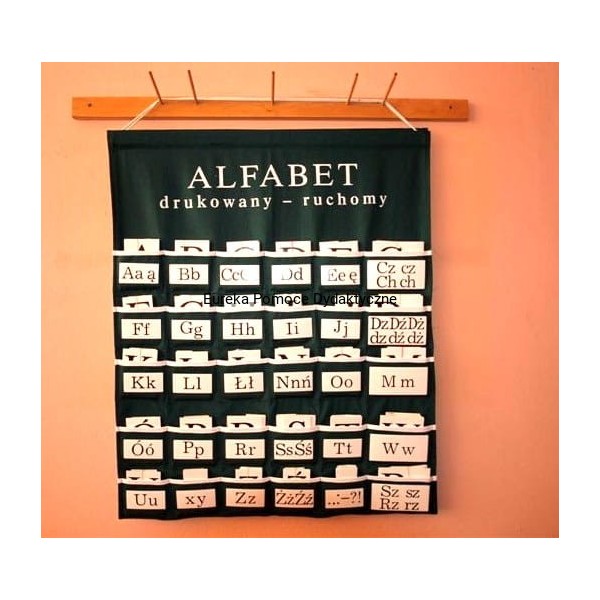 Alfabet drukowany ruchomy 30 arkuszy B3 NA RZEPY