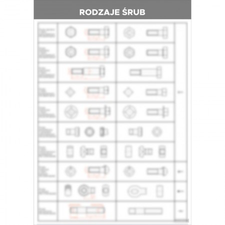 Rodzaje śrub plansza