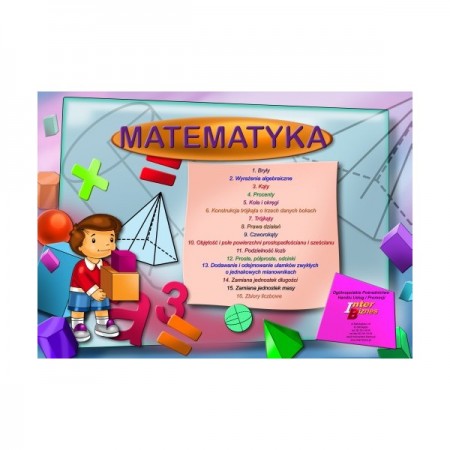 Matematyka 16 plansz A2 (420mm x 594mm)