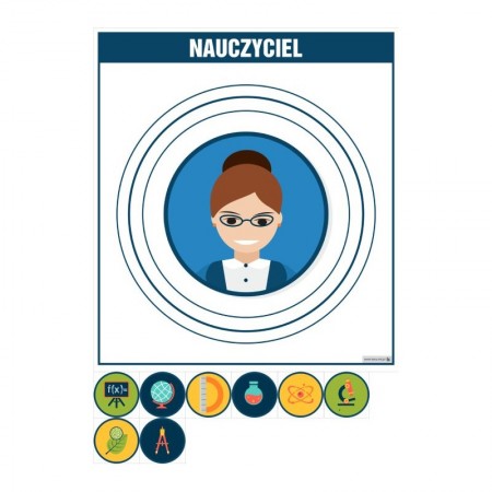 PLANSZA ZAWÓD NAUCZYCIEL (Z MAGNESAMI)