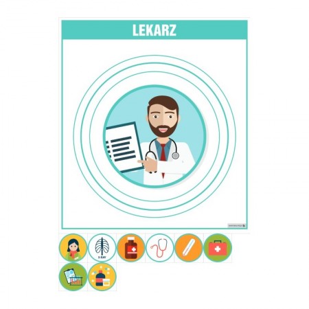 PLANSZA ZAWÓD LEKARZ (Z MAGNESAMI)