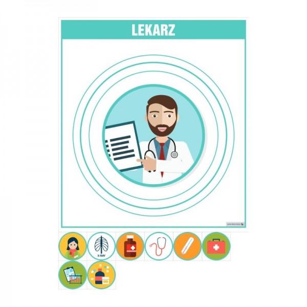 PLANSZA ZAWÓD LEKARZ (Z MAGNESAMI)