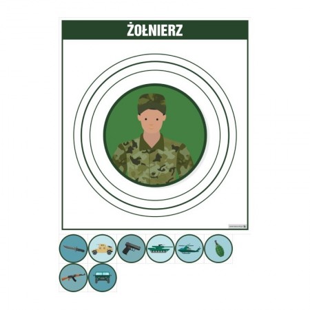 PLANSZA ZAWÓD ŻOŁNIERZ (Z MAGNESAMI)