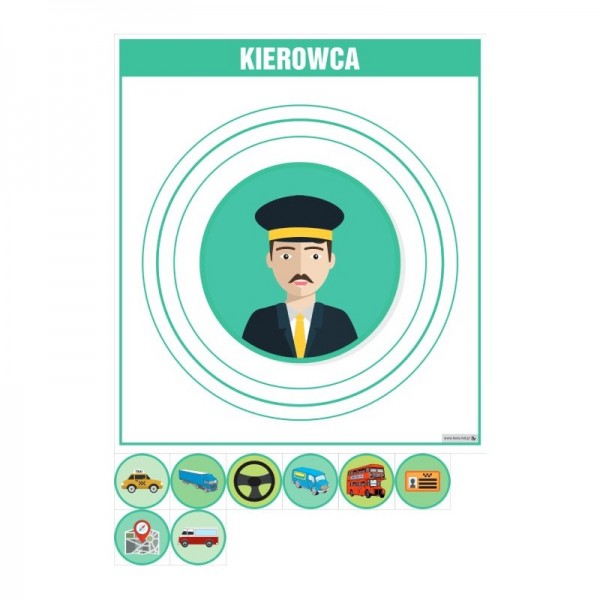 PLANSZA ZAWÓD KIEROWCA (Z MAGNESAMI)