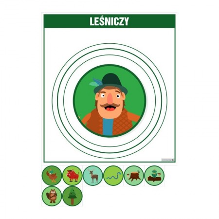 PLANSZA ZAWÓD LEŚNICZY (Z MAGNESAMI)