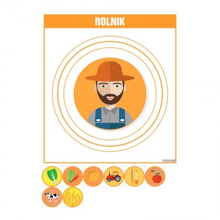 PLANSZA ZAWÓD ROLNIK (Z MAGNESAMI)