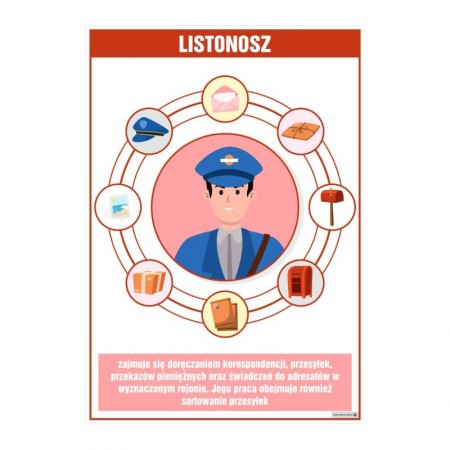 PLANSZA ZAWÓD LISTONOSZ (Z OPISEM)