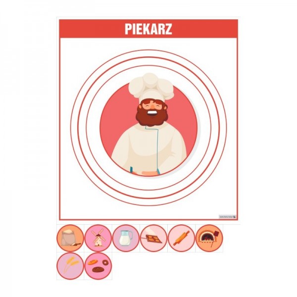 PLANSZA ZAWÓD PIEKARZ (Z MAGNESAMI)