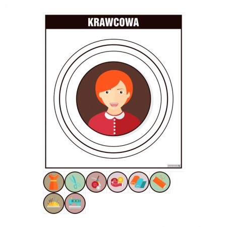 PLANSZA ZAWÓD KRAWCOWA (Z MAGNESAMI)