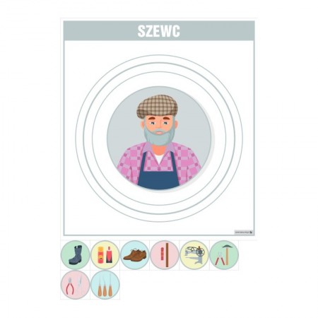 PLANSZA ZAWÓD SZEWC (Z MAGNESAMI)