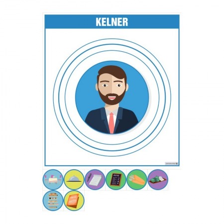 PLANSZA ZAWÓD KELNER (Z MAGNESAMI)