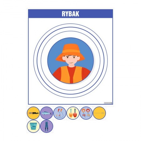 PLANSZA ZAWÓD RYBAK (Z MAGNESAMI)