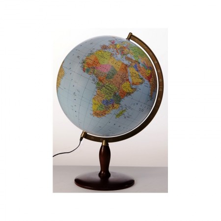 Globus 420 polityczno fizyczny podświetlany stopka drewniana