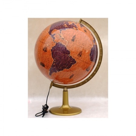Globus 420 retro żaglowce podświetlany