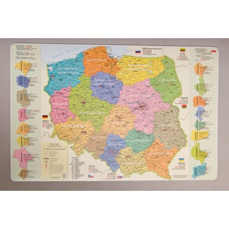Podkładki na biurko: mapa administracyjna Polski