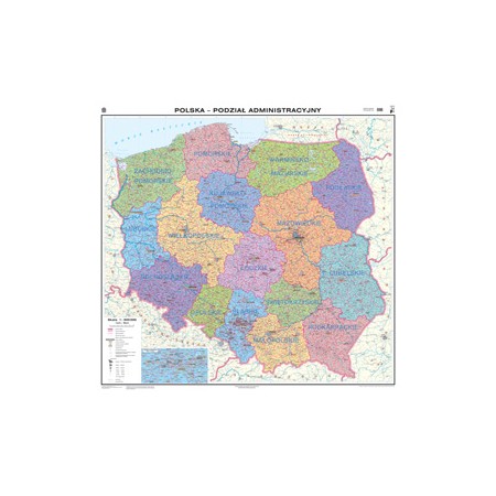 Polska mapa administracyjna 1:500000