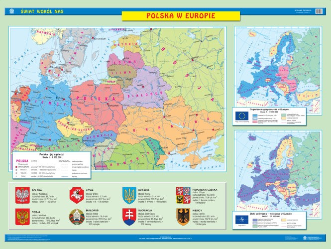 Europa. Podział polityczny/Polska w Europie - Mapy - Szkoła Marzeń