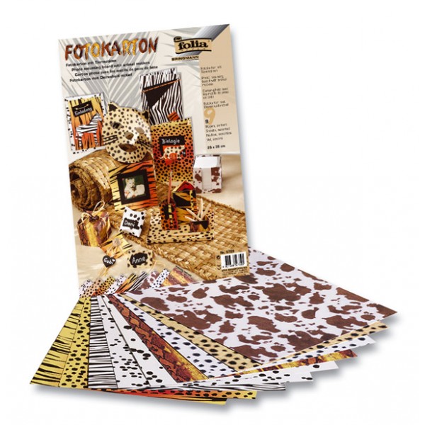 Tektura ozdobna 300g paski kropki sk&oacute;ra zwierząt do wyboru