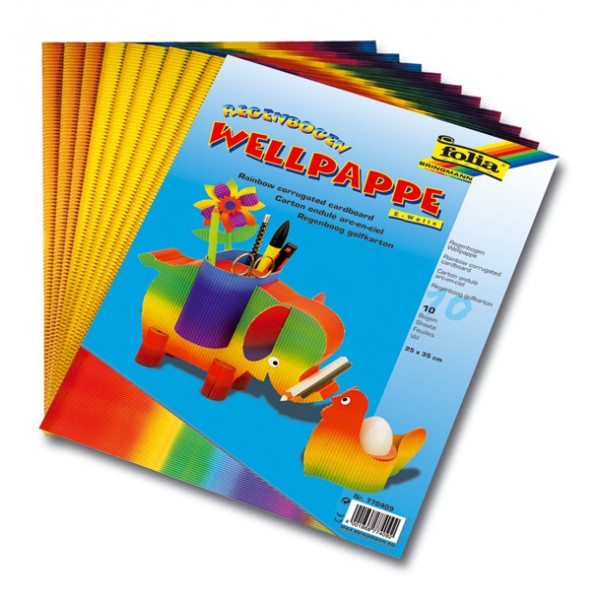 Tektura falista tęczowa 35 x 50 cm