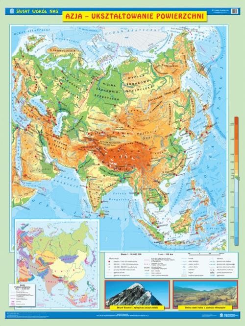 Azja Mapa Fizyczna krajoobrazy Mapy Szko a Marze Azja Mapa Fizyczna krajoobrazy Mapy Szko a Marze
