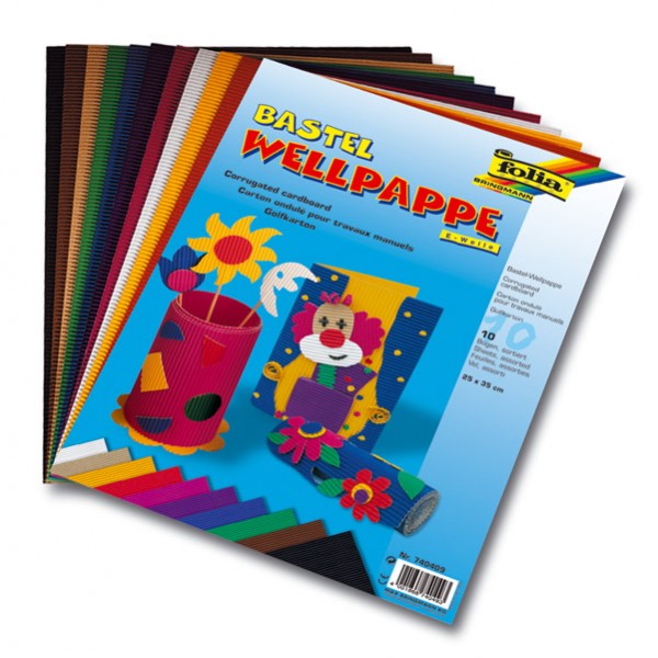 Tektura falista 10 kolor&oacute;w 25 x 35 cm