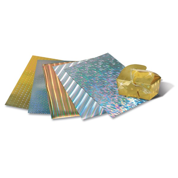 Karton holograficzny jednostronny 50 x 70 cm  10 arkuszy