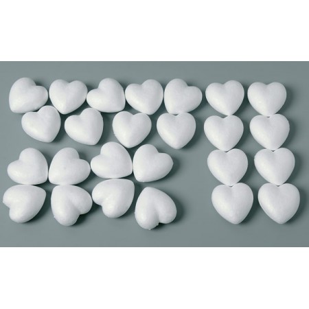 Styropianowe serca 8 cm 25 sztuk