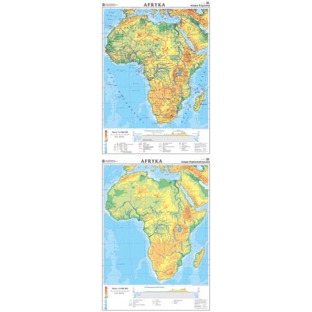Afryka. Mapa ogólnogeograficzna/mapa do ćwiczeń