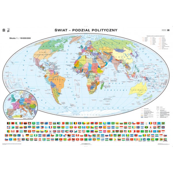 Świat mapa polityczna/konturowa