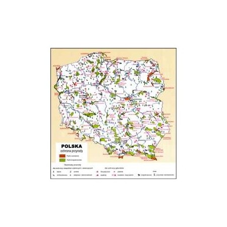 Mapa ochrony przyrody Polska