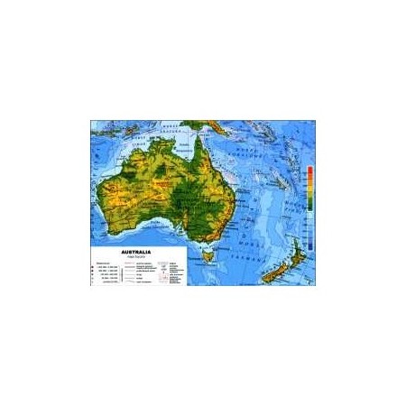 Mapa fizyczna Australia