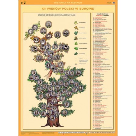 XII wieków Polski w Europie/Drzewo genealogiczne władców Polski