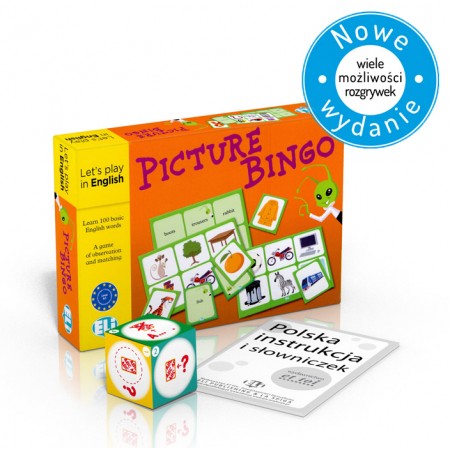 Gra językowa Picture Bingo z polską instrukcją i suplementem