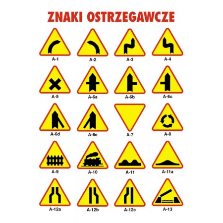 Znaki drogowe 18 plansz