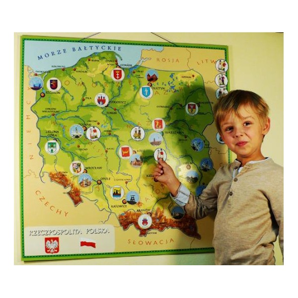 Magnetyczna mapa Polski dla dzieci
