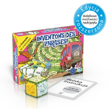 Gra językowa Inventons des phrases! z polską instrukcją i suplementem