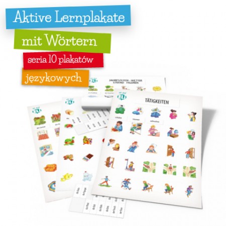  Aktive Lernplakate mit Wörtern - zestaw 10 plakatów
