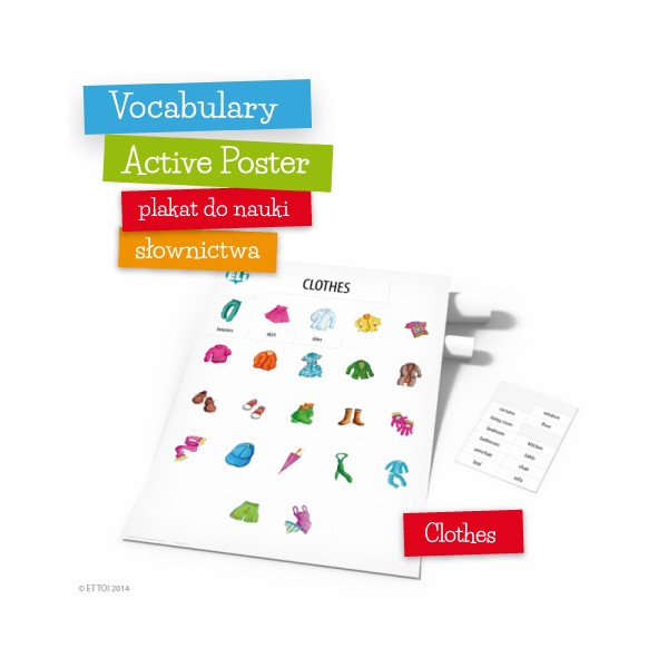 Vocabulary Active Poster Clothes z zawieszką