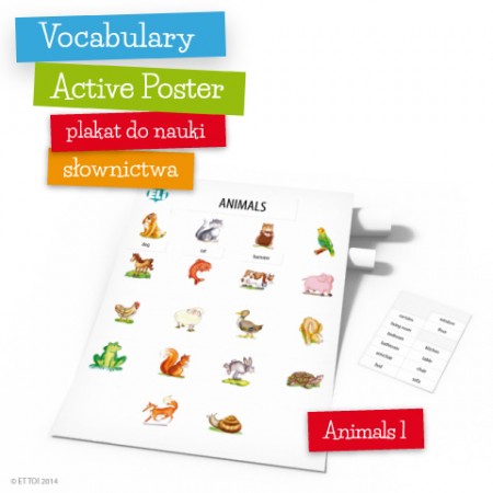 Vocabulary Active Poster Animals 1 z zawieszką